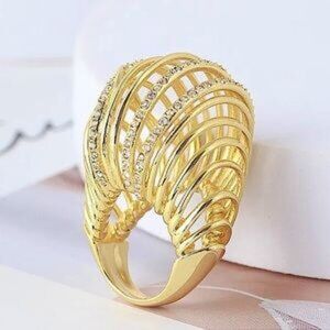ALEXIS BITTAR GOLD RING Size 7